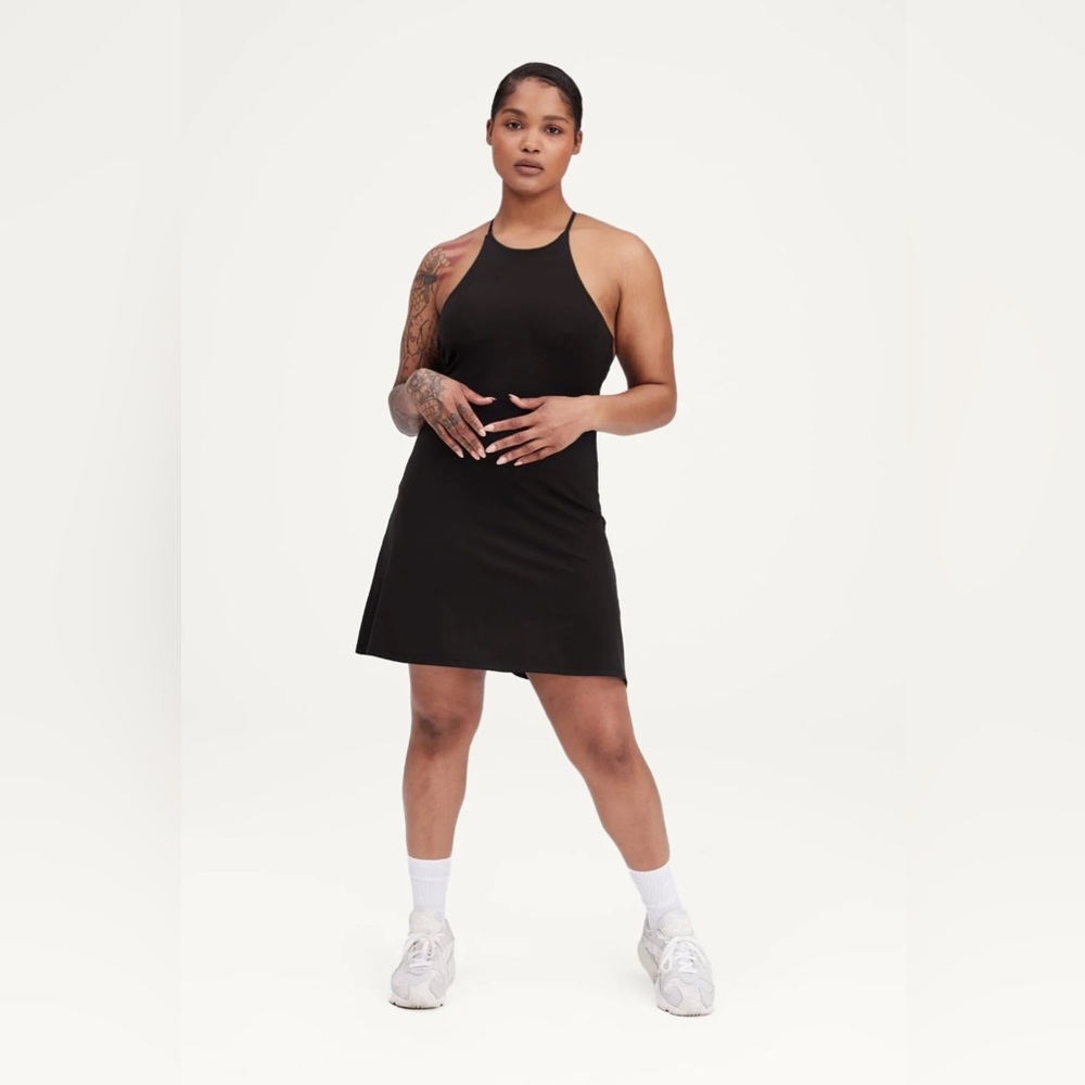 Girlfriend collective black Naomi dress size medium
